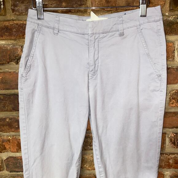 H&M LOGG Gray Flat Front Chino Skinny Ankle Khaki Pants Women's Size 4 - Picture 2 of 6